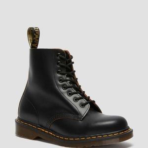 1460 Made in England Doc Marten Black Quilon Lace Up Boots